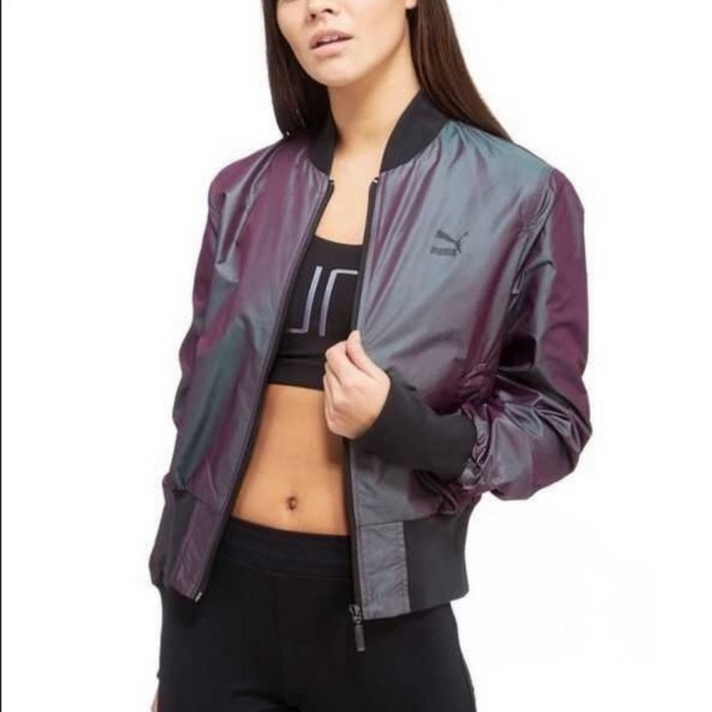 Puma Iridescent purple bomber jacket